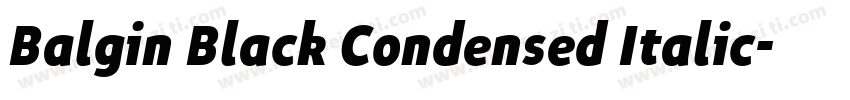 Balgin Black Condensed Italic字体转换